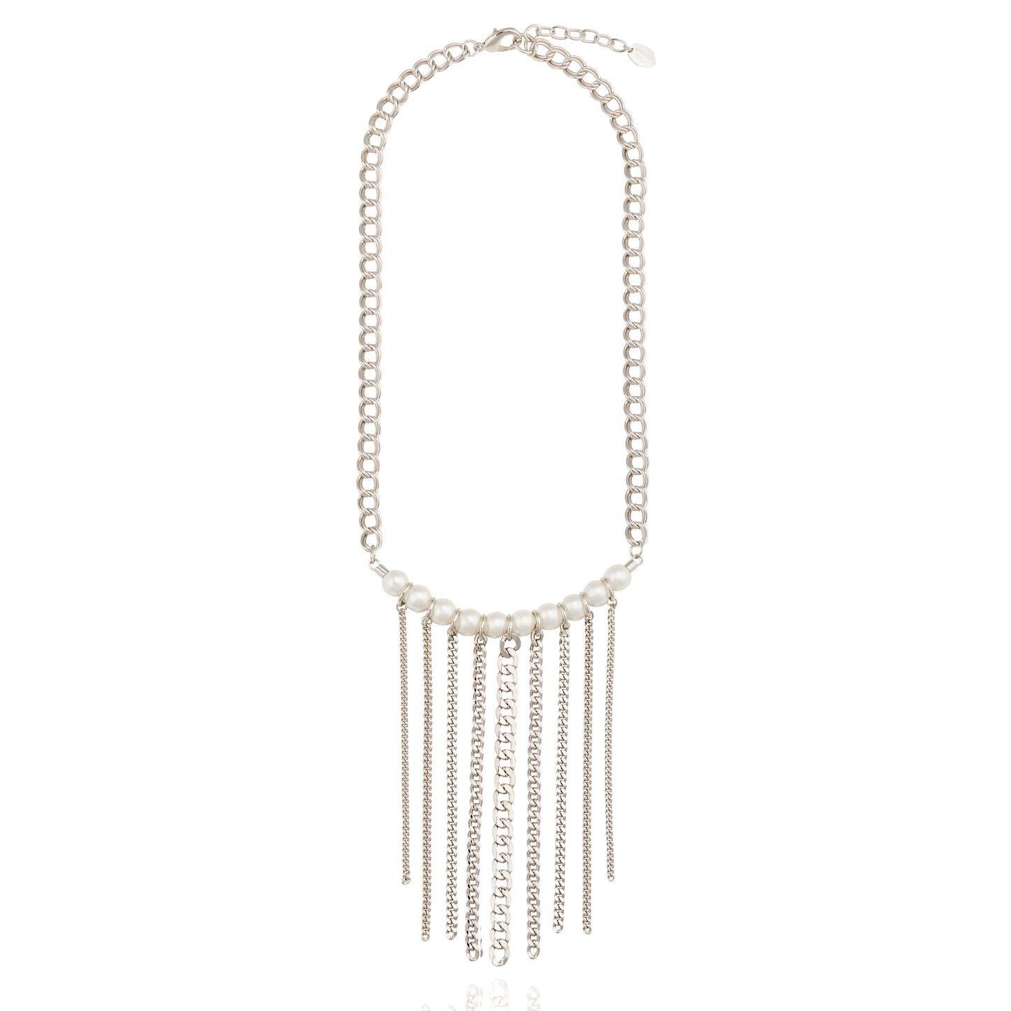 Marisa Fringe Necklace Silver