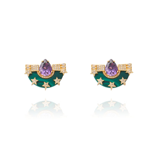 Larissa Earring Malachite