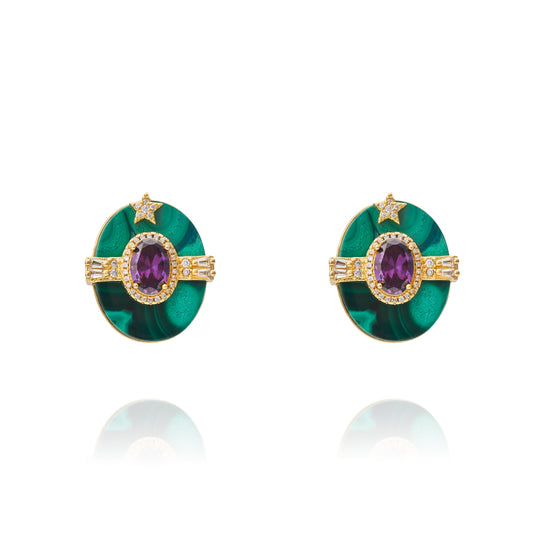 Rhea Earring Malachite