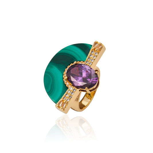 Pheobe Ring Malachite