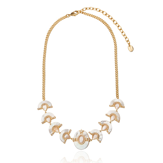 Elara Necklace White Mop