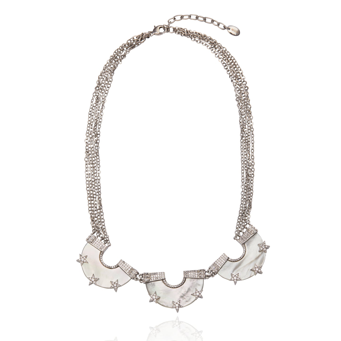 Belinda Necklace White Mop - Silver