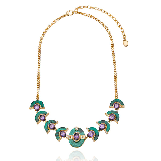 Elara Necklace Malachite