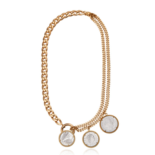 Antonia 3 Coin Necklace