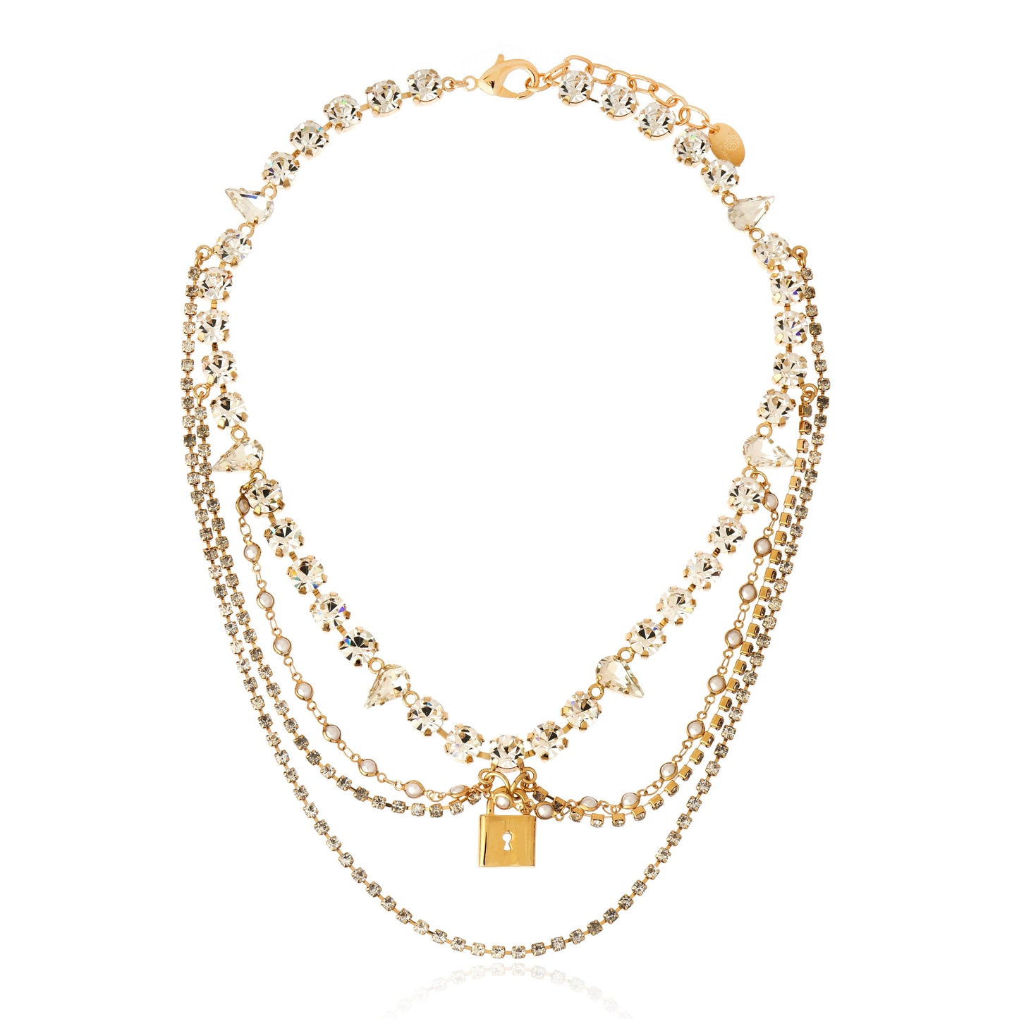 Rana Necklace Crystal Gold