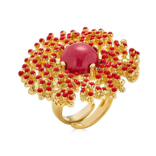 Coral Stone Ring