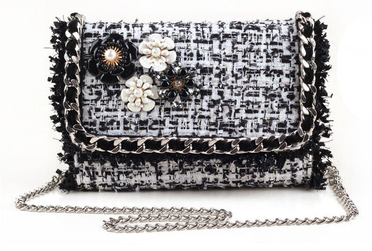 Daisy Crossbody - Black and White