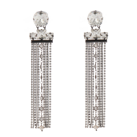 Girandole Earring Crystal Graphite