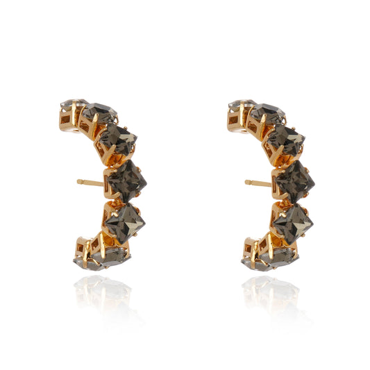 Lux Ear Cuff Black Diamond Gold