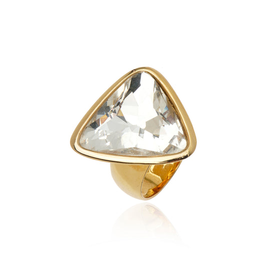 Bloom Ring Crystal Gold