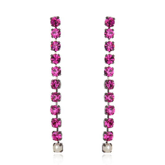 Dazzling Drop Earring Fuchsia