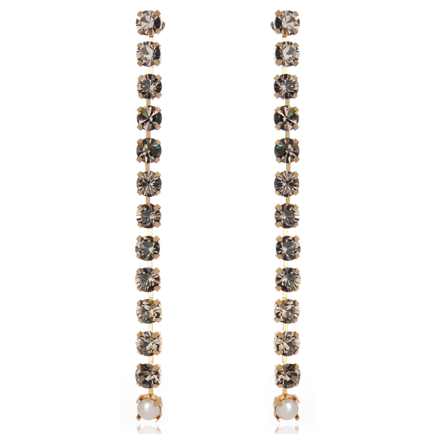 Dazzling Drop Earring Black Diamond Graphite