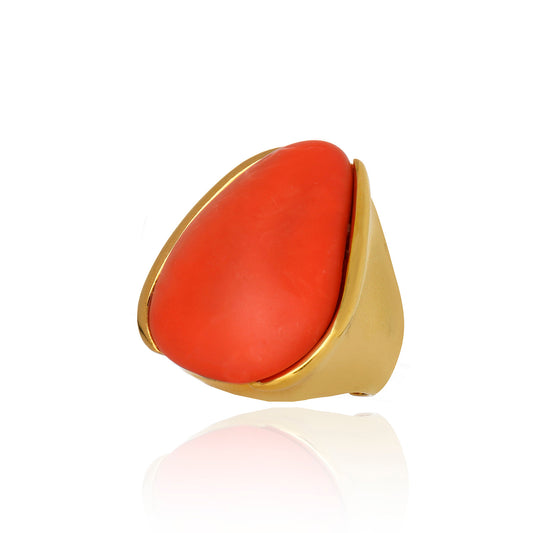 Organic Resin Ring - Coral