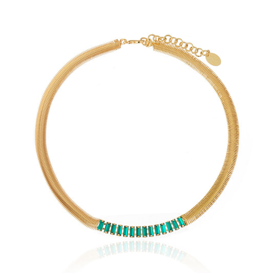 Elizabeth Necklace - Emerald Gold