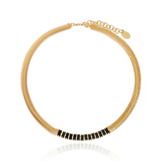 Elizabeth Necklace - Black Gold