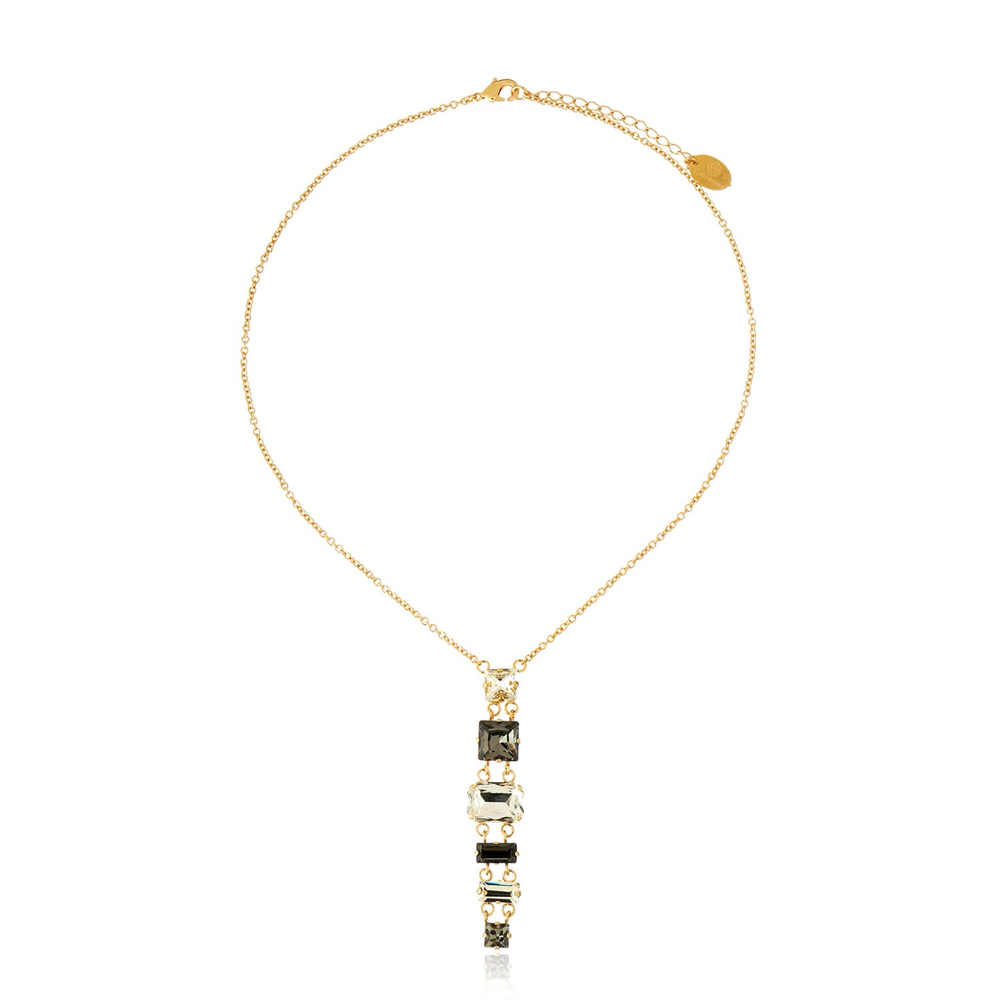 Ariana Drop Necklace - Moonstone Gold