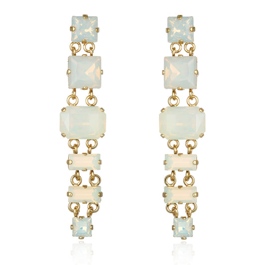 Ariana Drop Earrings - Moonstone Gold