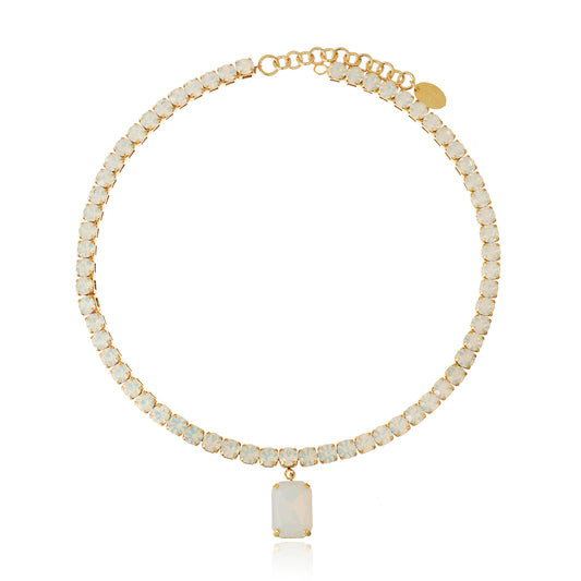 Valentina Necklace - Moonstone Gold