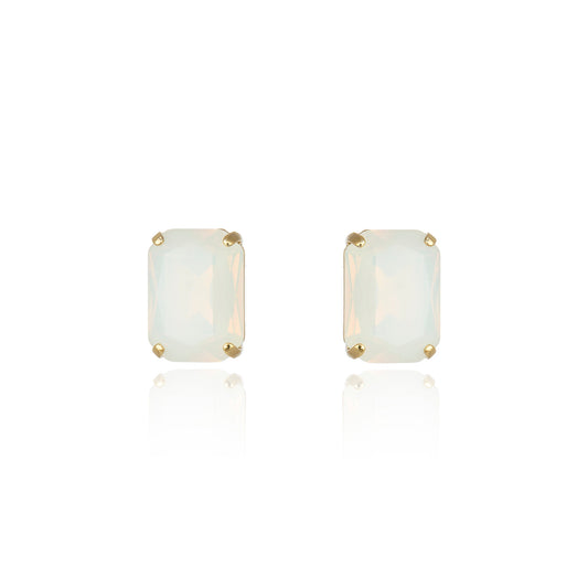 Valentina Crystal Stud - Moonstone Gold