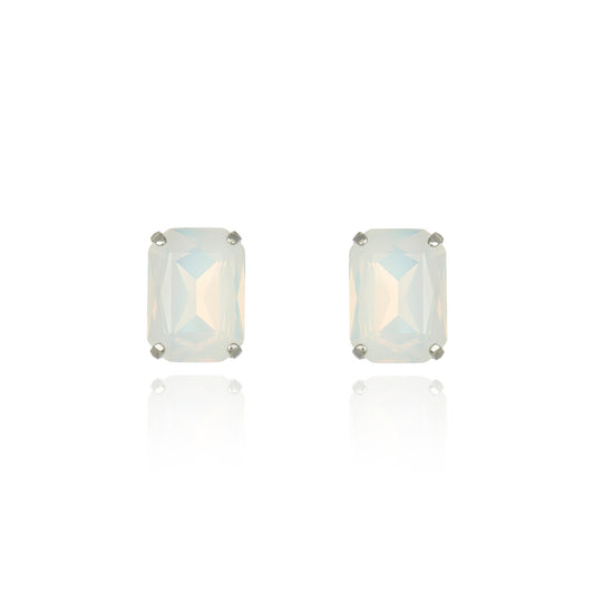 Valentina Crystal Stud - Moonstone Silver