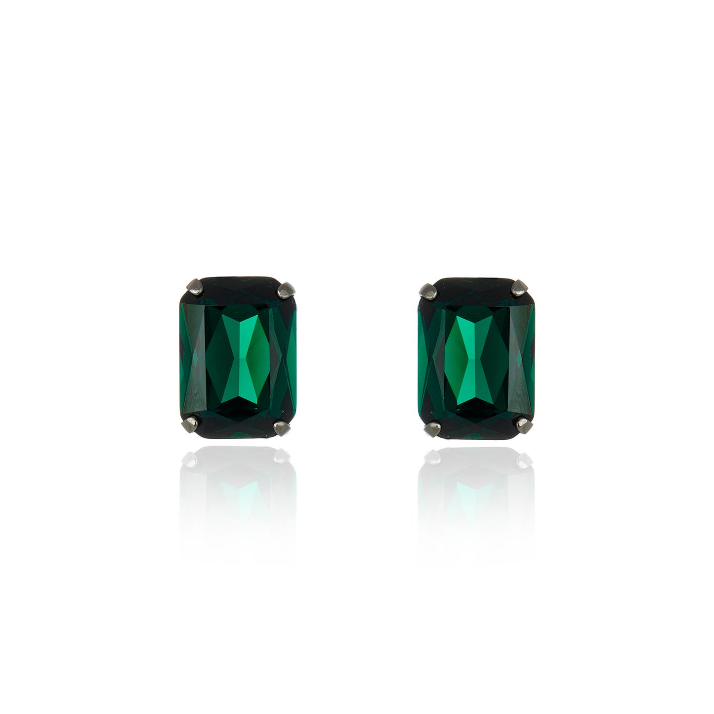 Valentina Crystal Stud - Emerald Graphite