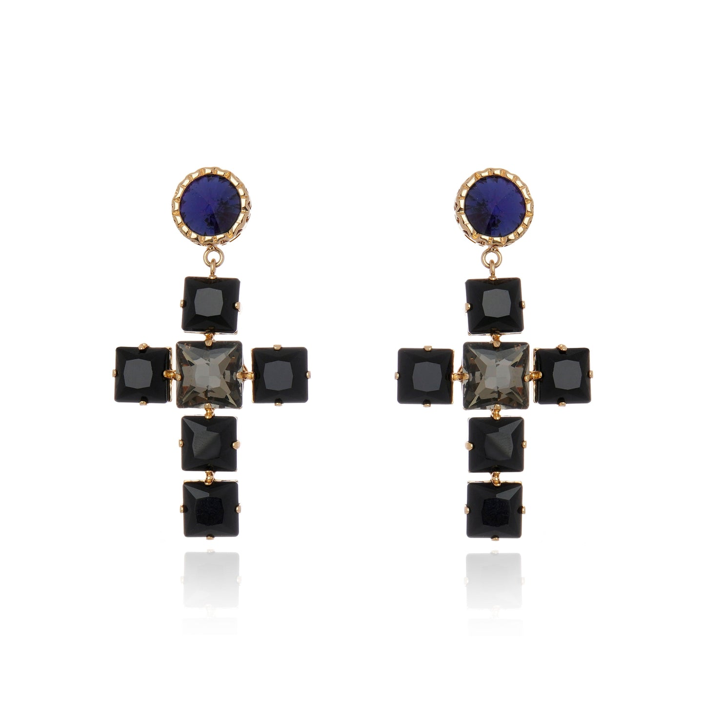 Divine Cross Earring Ruby