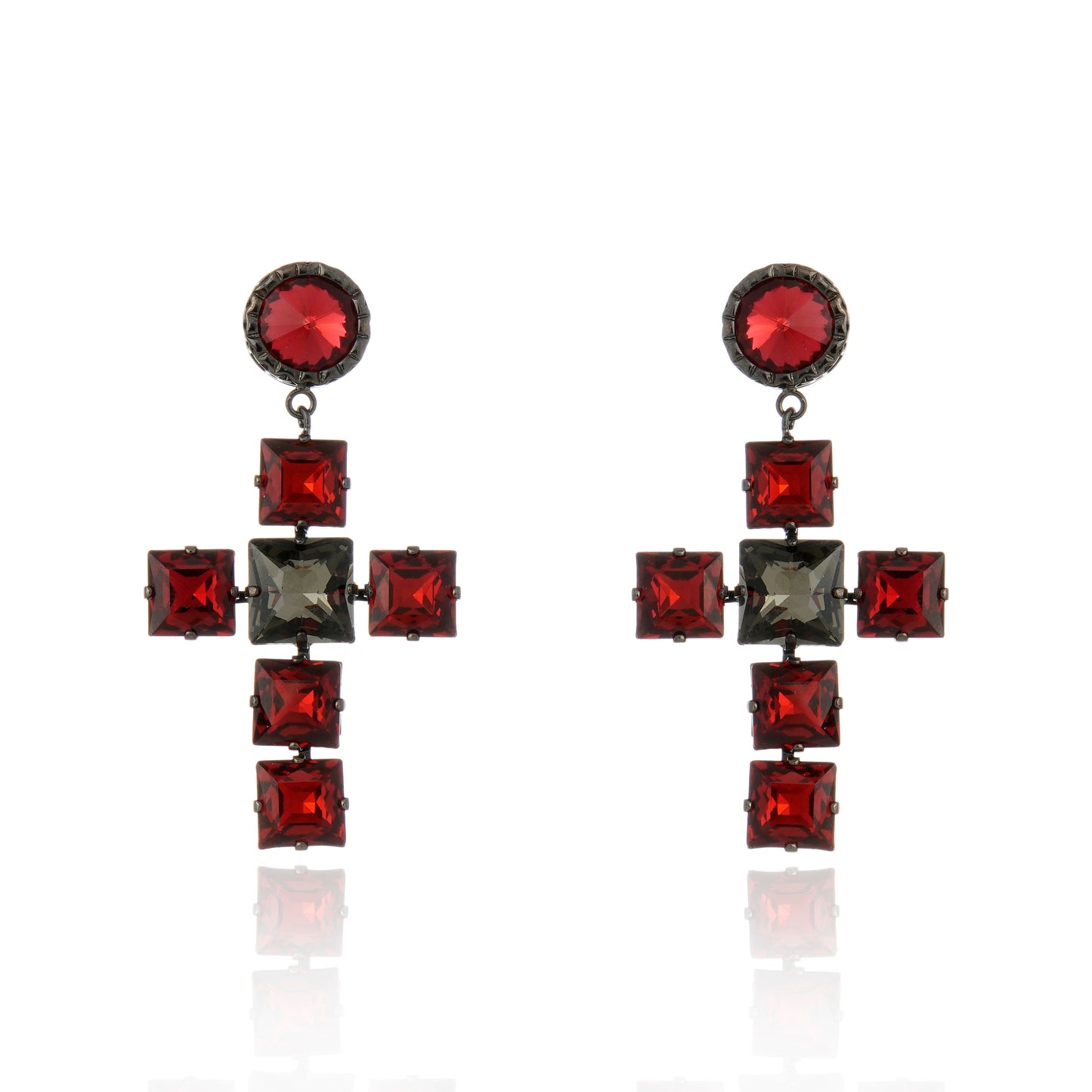 Divine Cross Earring Black