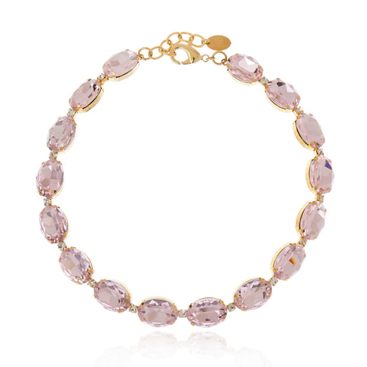 Belle Gem Necklace Pink