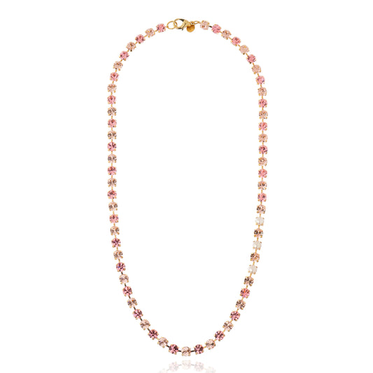 Dazzling Infinity Necklace Pink