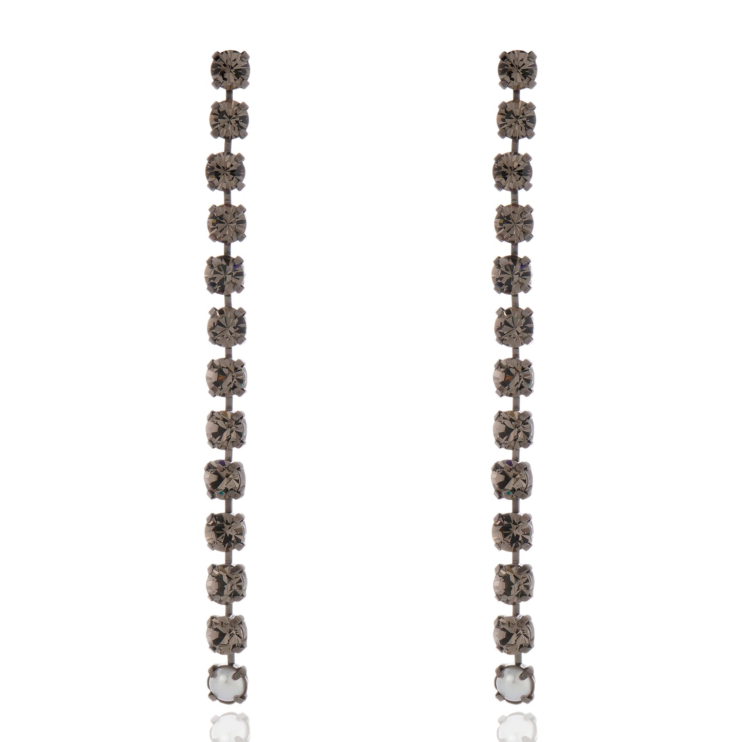 Dazzling Drop Earring Black Diamond Graphite