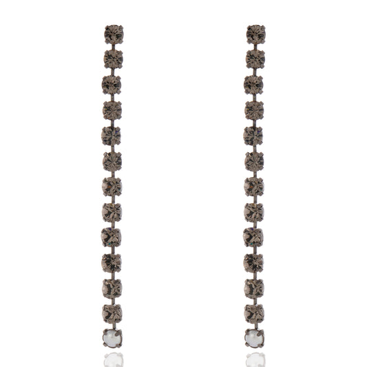 Dazzling Drop Earring Black Diamond Graphite