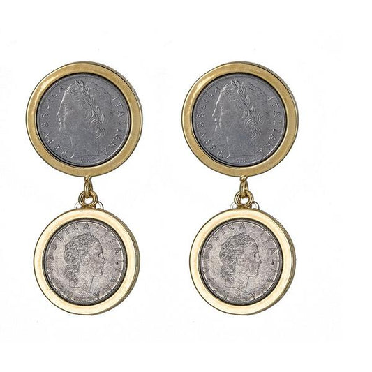 Lucia Duo Coin Earring