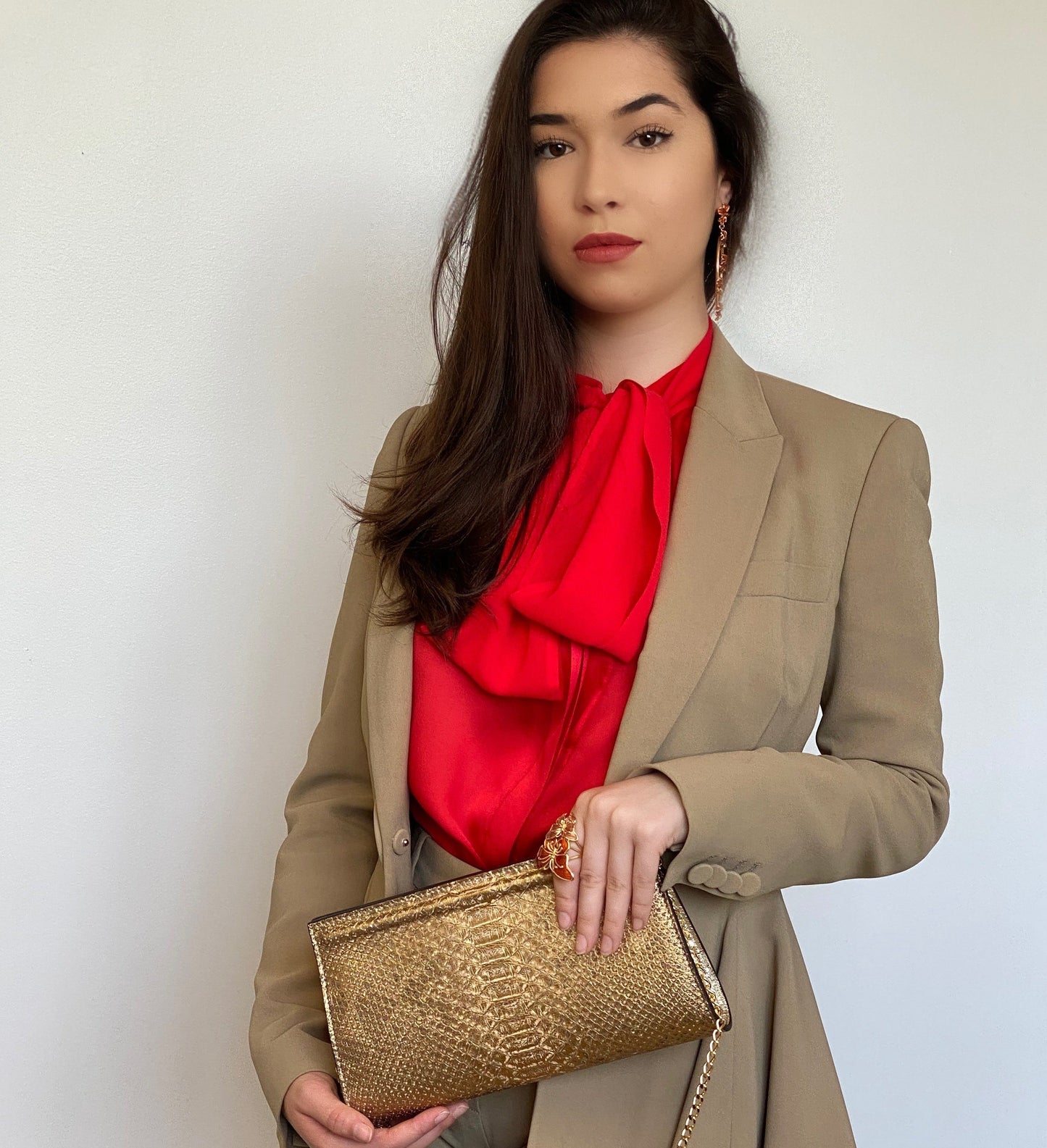 Emilia Clutch - GoldenBrown