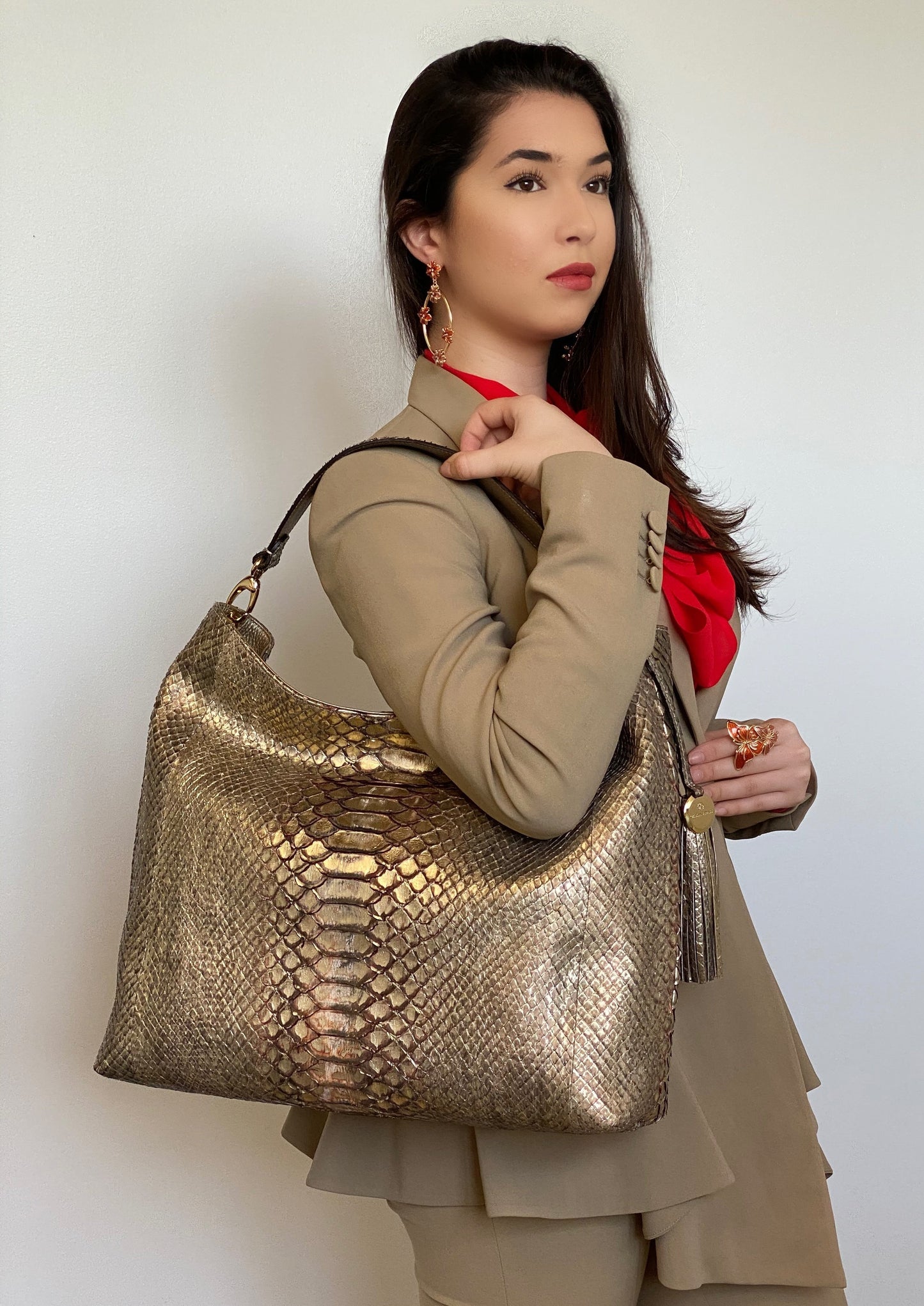 Gianna Hobo Bag - GoldenBrown