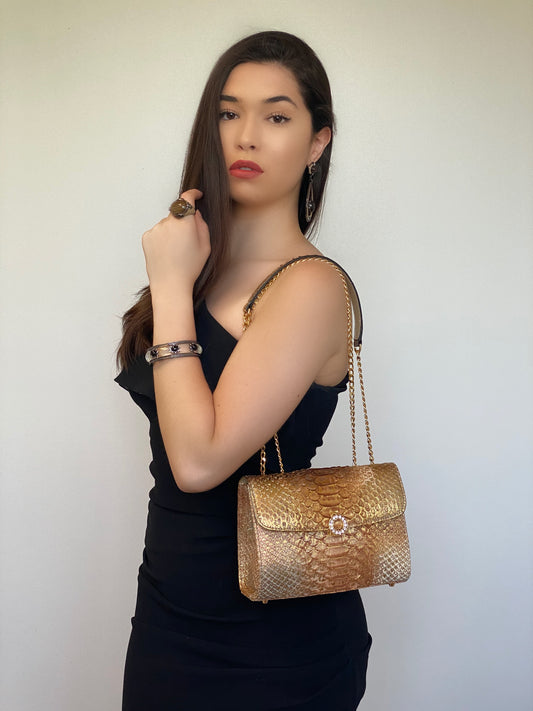 Sienna Crossbody - GoldPython