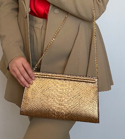 Emilia Clutch - GoldenBrown