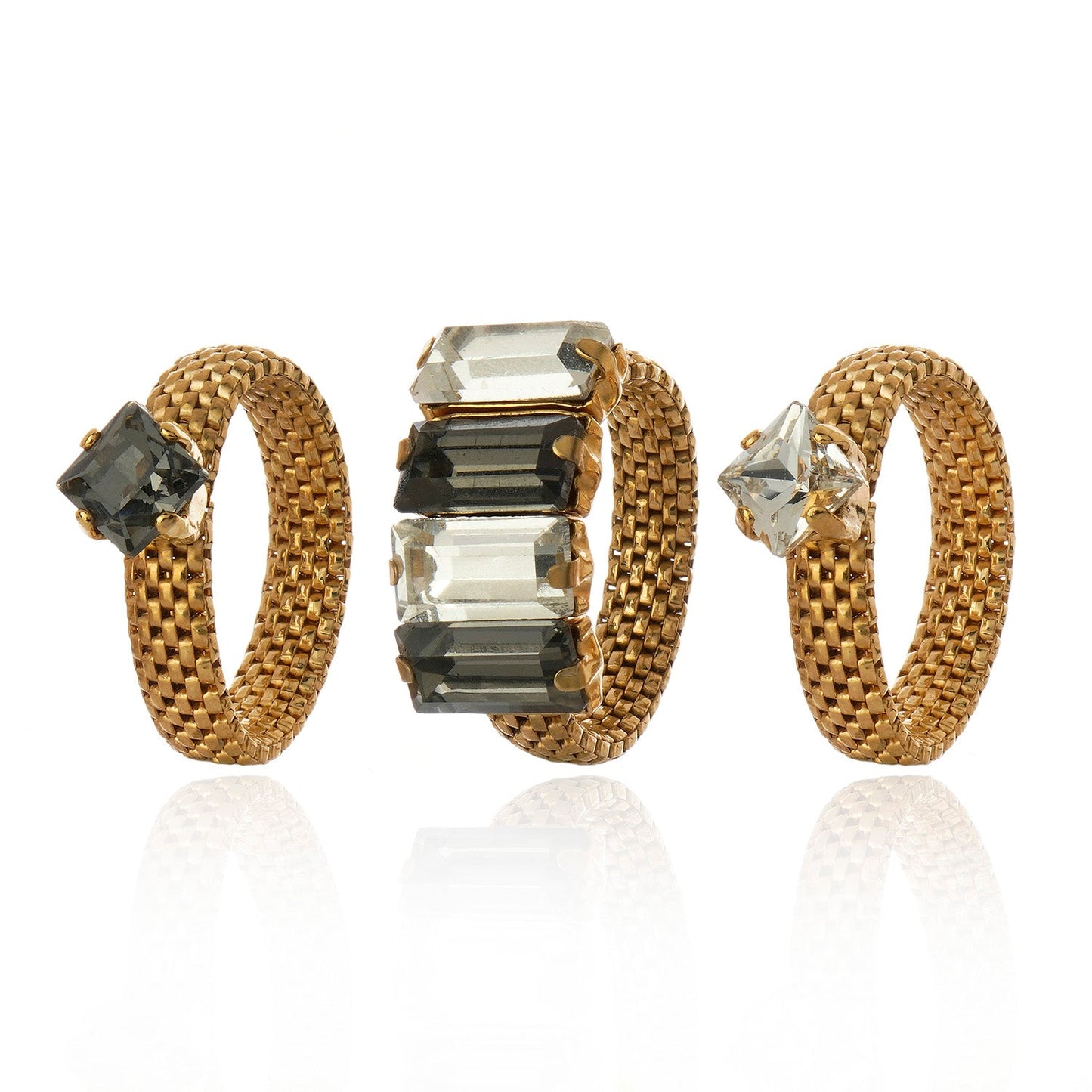 Gala Trio Ring Set Gold