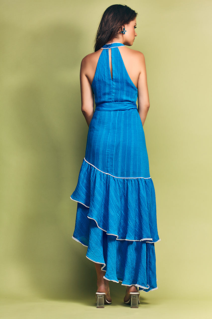 Ocean/ Poppy Sleeveless Maxi Dress