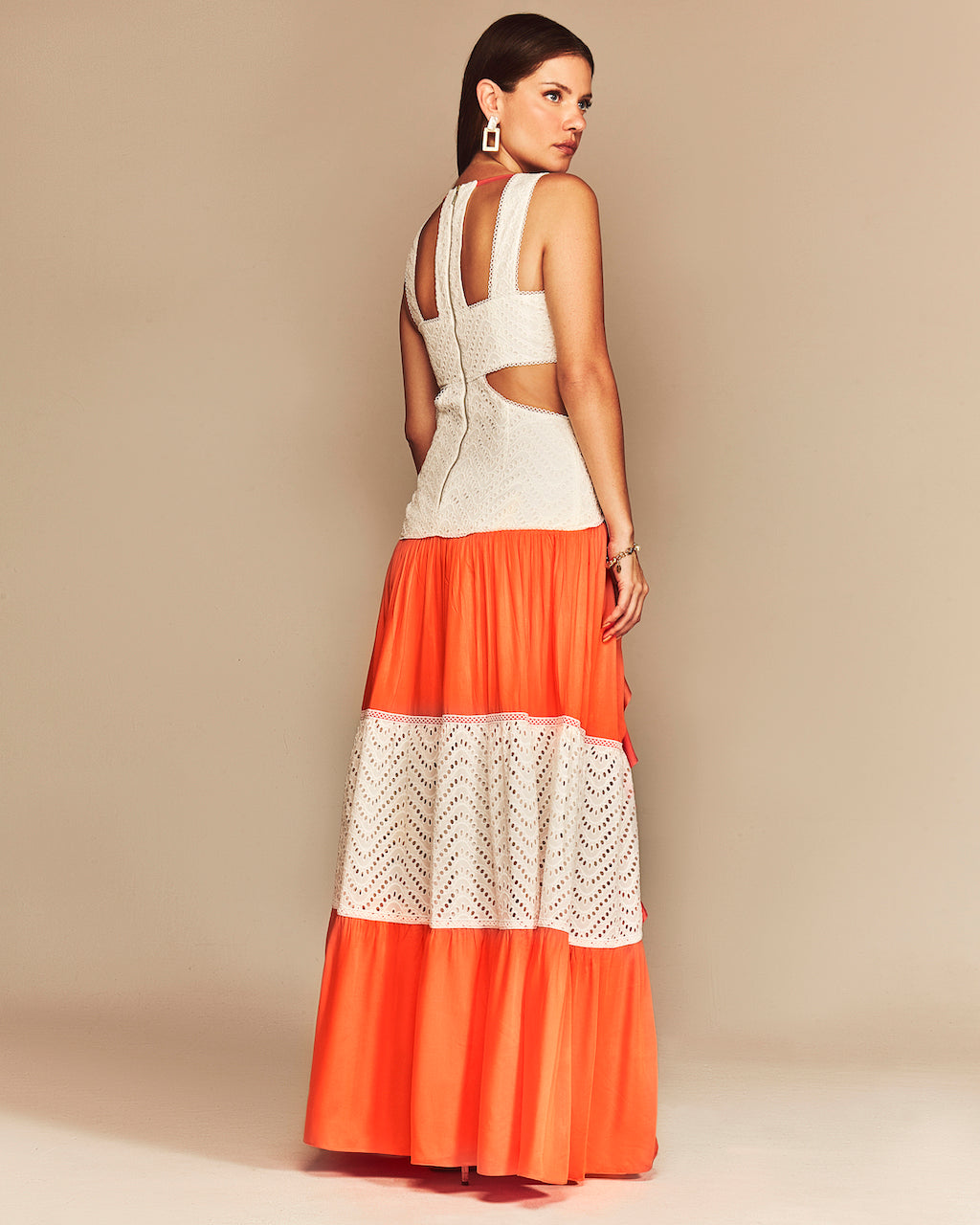 White/ Ariel Sleeveless Maxi Dress